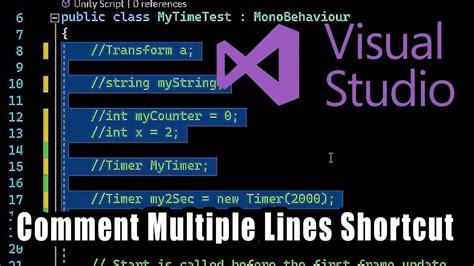 visual studio 2022 comment out multiple lines.